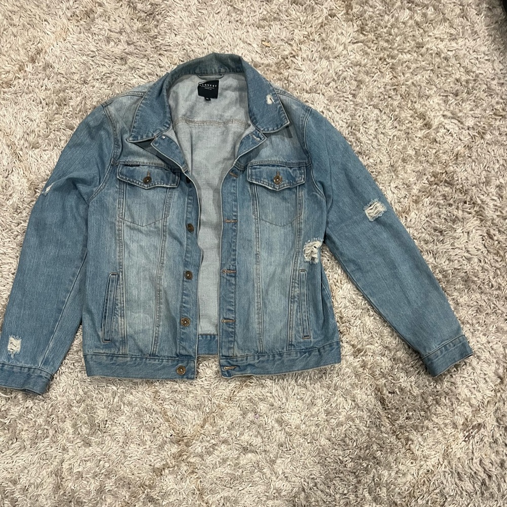 XL ripped jean jacket